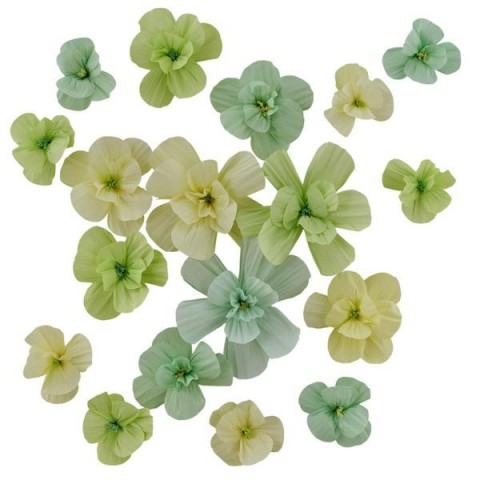 FIORI DECORATIVI CARTA VERDE D.30-25-20CM.